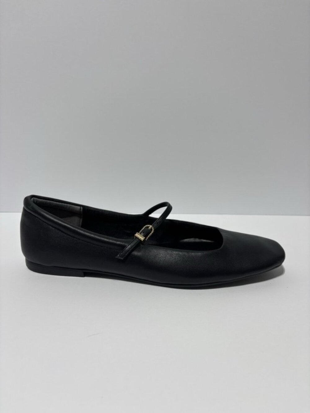 Dolce Vita Women’s Aileen Black Leather Mary Jane Flats, Size 8.5 M